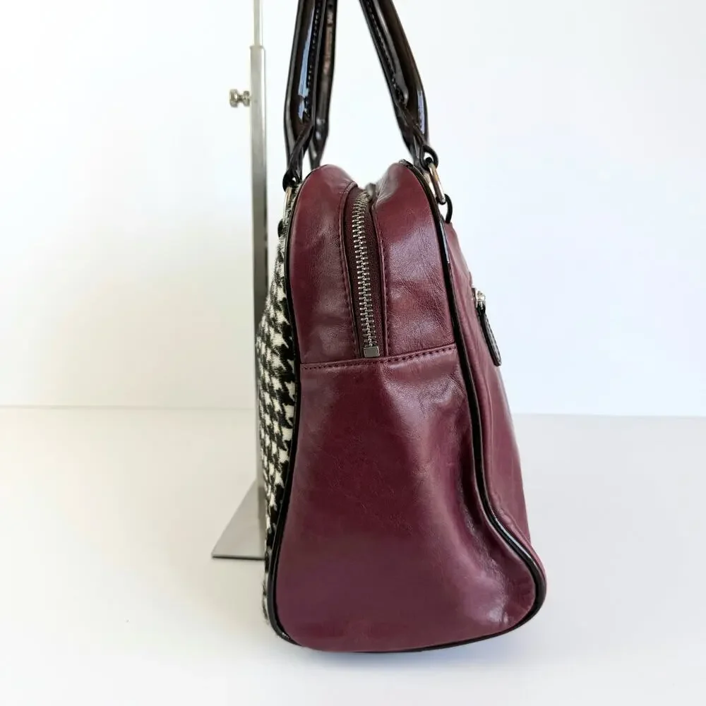 My Flat In London Andover Houndstooth Satchel